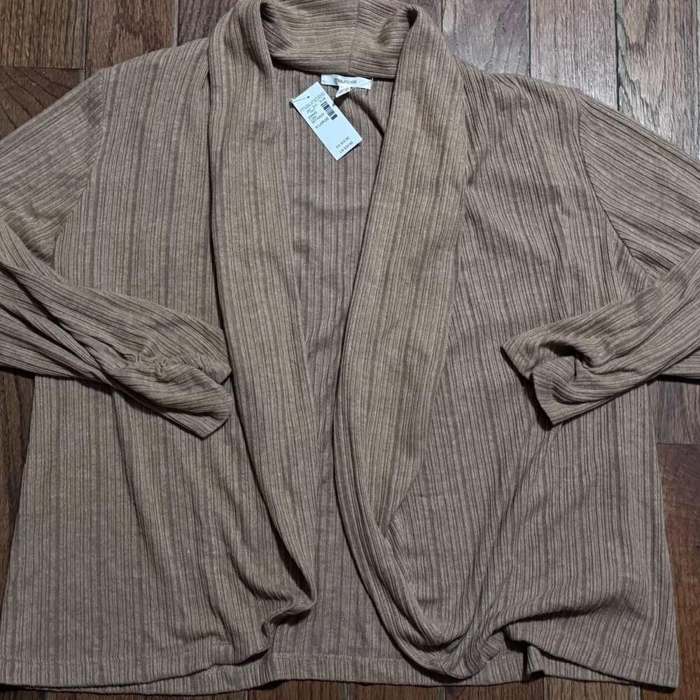 Maurices Light Brown Ribbed Sweater - XL - New
